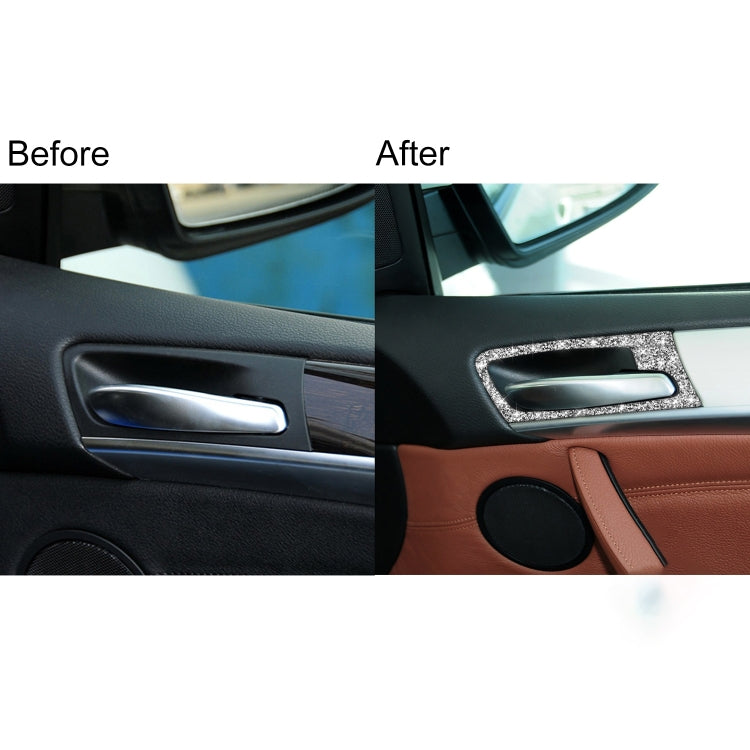 For BMW X5 E70 / X6 E71 2008-2014 Car Door Inner Handle Frame Diamond Decoration Sticker, Door Inner Handle Frame