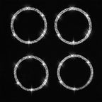 For BMW E70 2008-2013 / E71 2008-2014 4pcs Car Horn Circle Diamond Decoration Sticker, 4pcs Horn Circle
