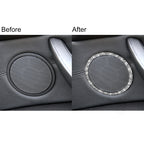 For BMW E70 2008-2013 / E71 2008-2014 4pcs Car Horn Circle Diamond Decoration Sticker, 4pcs Horn Circle
