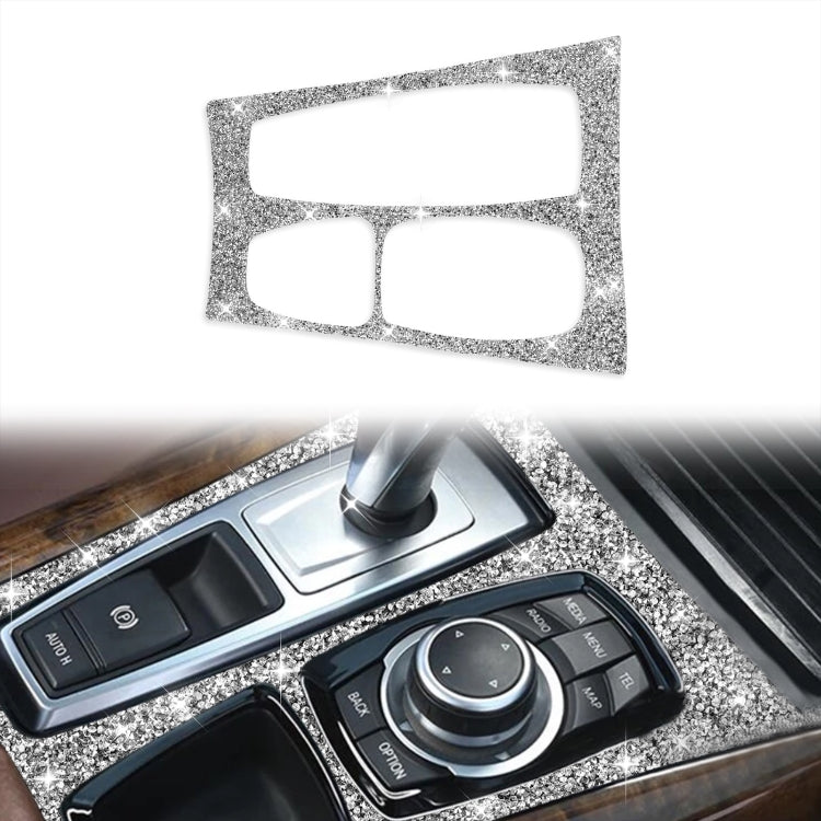 For BMW X5 E70 2008-2013 / X6 E71 2009-2014 Car Gear Panel Diamond Decoration Sticker, Gear Panel, High Configuration Left Drive, Gear Panel, High Configuration Right Drive