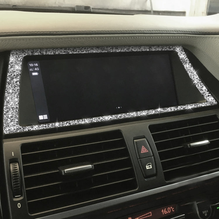For BMW X5 E70 / X6 E71 2008-2013 Car Navigation Frame Diamond Decoration Sticker, Navigation Frame