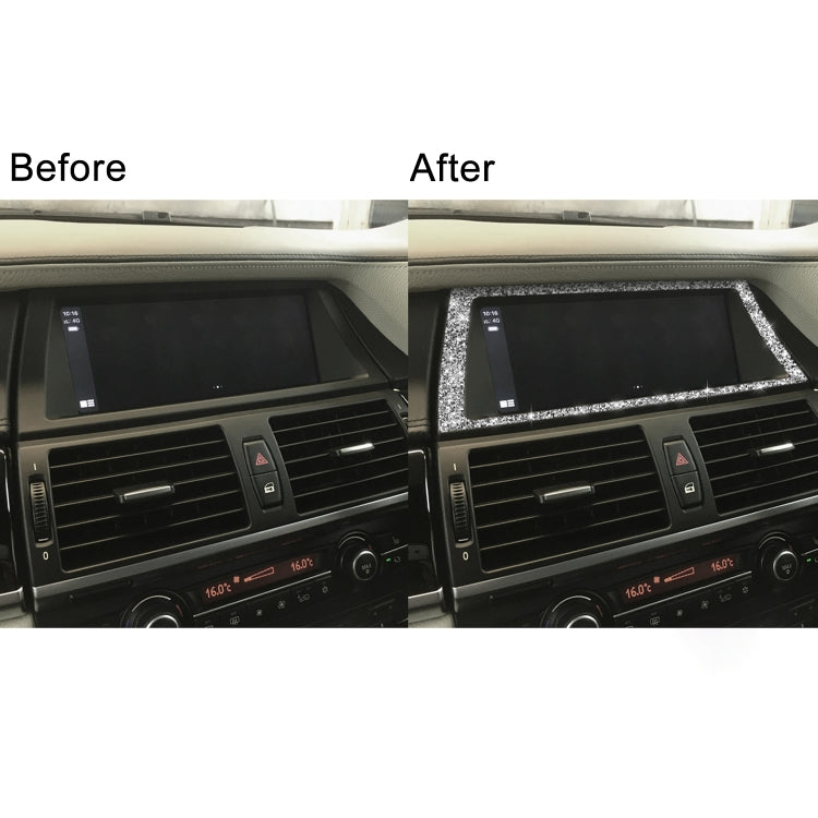 For BMW X5 E70 / X6 E71 2008-2013 Car Navigation Frame Diamond Decoration Sticker, Navigation Frame