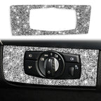 For BMW X5 E70 / X6 E71 2008-2013 Car Headlight Panel Diamond Decoration Sticker, Headlight Panel Right Drive, Headlight Panel Left Drive