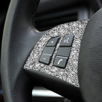 For BMW X5 E70 2008-2013 2pcs Car Steering Wheel Buttons Diamond Decoration Sticker, Steering Wheel Buttons