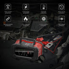 FOXSUR 12V / 24V 20A 300W Portable Motorcycle Car Smart Battery Charger, 20A