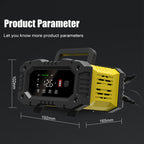 FOXSUR 12V / 24V 10A Portable Motorcycle Car Smart Battery Charger, 10A