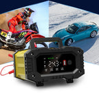 FOXSUR 12V / 24V 10A Portable Motorcycle Car Smart Battery Charger, 10A