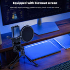 Yanmai X1R E-Sports Gaming Desktop Microphone with RGB Light & Blowout Net, X1R