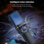 Yanmai SF-777W 2.4G Wireless Gaming Desktop Microphone with RGB Light & Blowout Net, SF-777W