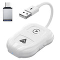 THT-020-9 USB + USB-C / Type-C Wired to Wireless Carplay / Android Auto Adapter, THT-020-9