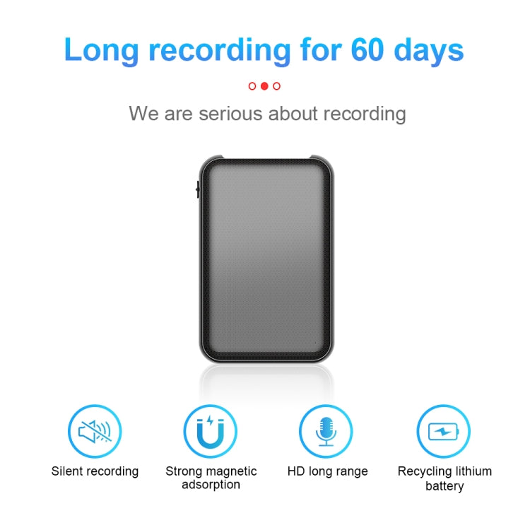 JNN Q75 Magnetic Power Bank Smart Voice Recorder, 4GB, 8GB, 16GB, 32GB, 64GB
