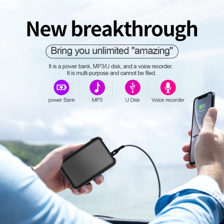 JNN Q75 Magnetic Power Bank Smart Voice Recorder, 4GB, 8GB, 16GB, 32GB, 64GB