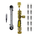 13pcs / Set Air Conditioning Valve Core Disassembly Tool with Rrepair Wrench & Valve Core, CP-4339