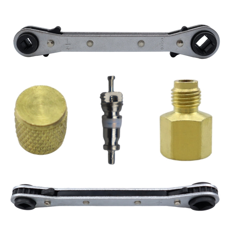 13pcs / Set Air Conditioning Valve Core Disassembly Tool with Rrepair Wrench & Valve Core, CP-4339