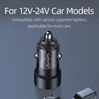 USAMS US-CC208 C39 60W USB + Type-C Dual Port Fast Charging Aluminum Alloy Transparent Car Charger, CC208 C39