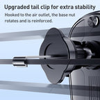 D6 Mechanical Locking Wireless Fast Charging Air Outlet Car Holder, Standard, Strong Suction Cup Version