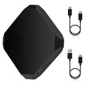 USB + USB-C / Type-C Wired to Wireless Carplay Adapter, Black Box