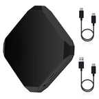 USB + USB-C / Type-C Wired to Wireless Carplay Adapter, Black Box