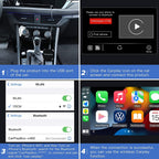 USB + USB-C / Type-C Wired to Wireless Carplay Adapter, Black Box