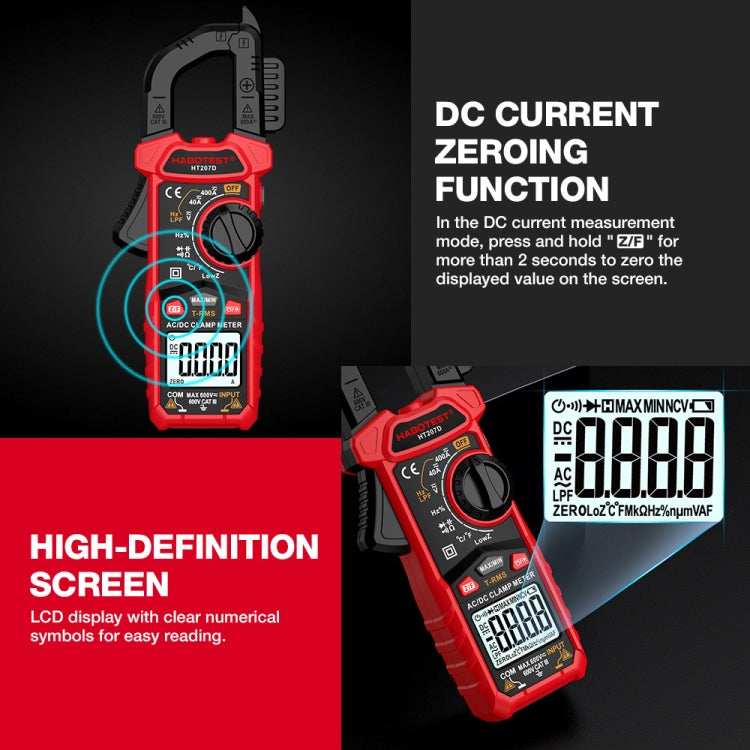 HABOTEST HT207B Multifunctional Digital Clamp Multimeter, HT207B