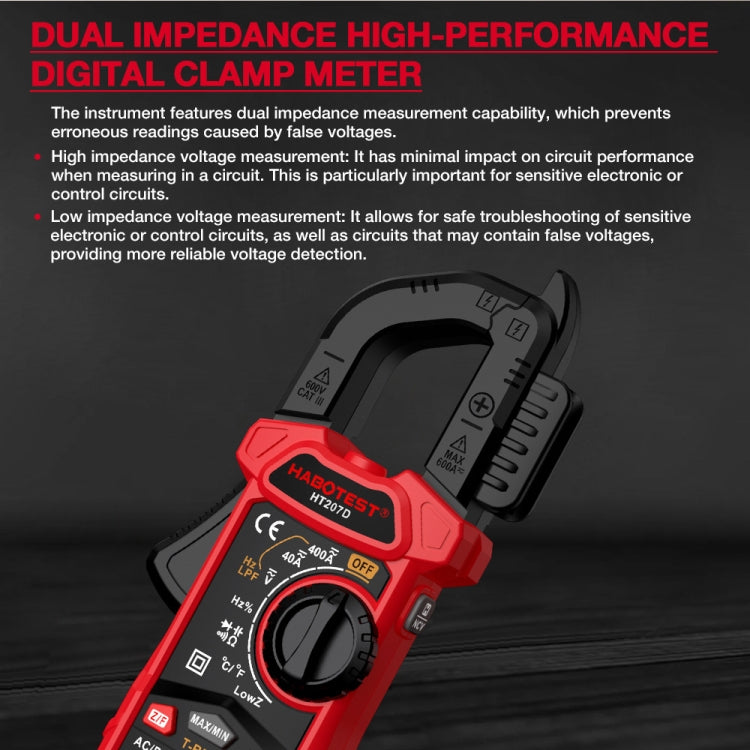 HABOTEST HT207B Multifunctional Digital Clamp Multimeter, HT207B