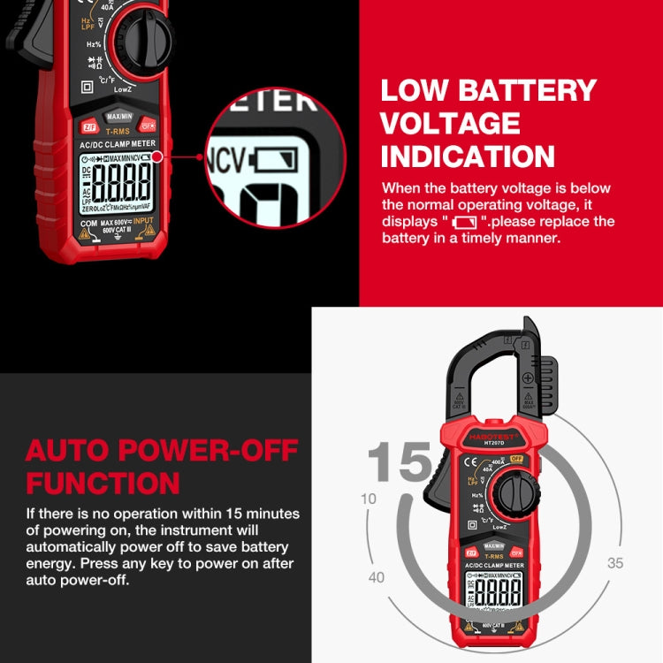HABOTEST HT207D Multifunctional Digital Clamp Multimeter, HT207D