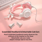 G35 Cute Cat RGB Head-mounted Wired Gaming Earphone