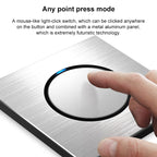 86mm Gray Aluminum Wire Drawing LED Switch Panel, One Billing Control, One Open Dual Control, Two Billing Control, Two Open Dual Control, Triple Billing Control, Triple Open Dual Control, Four Open Dual Control, One Open Multiple Control, Computer Sock...