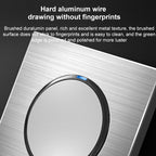 86mm Gray Aluminum Wire Drawing LED Switch Panel, One Billing Control, One Open Dual Control, Two Billing Control, Two Open Dual Control, Triple Billing Control, Triple Open Dual Control, Four Open Dual Control, One Open Multiple Control, Computer Sock...