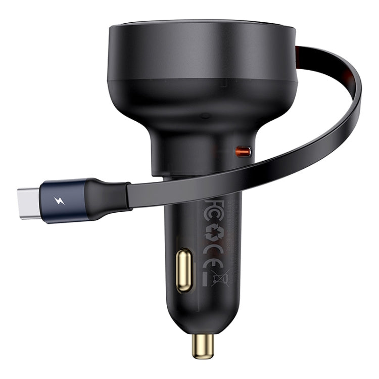Baseus Tuxiang Pro 60W 2 in 1 Dual Type-C Interface Car Charger