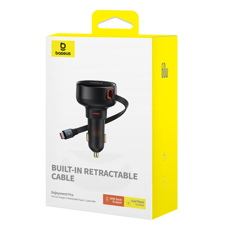 Baseus Tuxiang Pro 60W 2 in 1 Dual Type-C Interface Car Charger