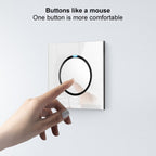 86mm Round LED Tempered Glass Switch Panel, White Round Glass, One Open Dual Control, Two Open Dual Control, Three Billing Control, Three Open Dual Control, Four Billing Control, Four Open Dual Control, One Open Multiple Control, Telephone Socket      ...