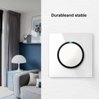 86mm Round LED Tempered Glass Switch Panel, White Round Glass, One Open Dual Control, Two Open Dual Control, Three Billing Control, Three Open Dual Control, Four Billing Control, Four Open Dual Control, One Open Multiple Control, Telephone Socket      ...