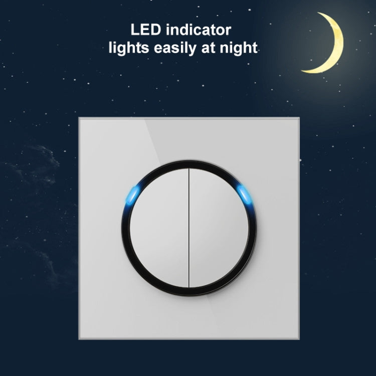 86mm Round LED Tempered Glass Switch Panel, White Round Glass, One Open Dual Control, Two Open Dual Control, Three Billing Control, Three Open Dual Control, Four Billing Control, Four Open Dual Control, One Open Multiple Control, Telephone Socket      ...