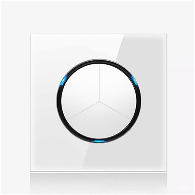 86mm Round LED Tempered Glass Switch Panel, White Round Glass, One Open Dual Control, Two Open Dual Control, Three Billing Control, Three Open Dual Control, Four Billing Control, Four Open Dual Control, One Open Multiple Control, Telephone Socket      ...