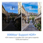 X96 max+ 4K Smart TV Box, Android 9.0, Amlogic S905X3 Quad-Core Cortex-A55,4GB+64GB, Support LAN, AV, 2.4G/5G WiFi, USBx2,TF Card,, EU Plug, UK Plug, AU Plug