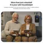C302B One to One Home Wireless Doorbell Temperature Digital Display Remote Control Elderly Pager, US Plug, EU Plug, UK Plug