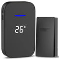 C302B One to One Home Wireless Doorbell Temperature Digital Display Remote Control Elderly Pager, US Plug, EU Plug, UK Plug