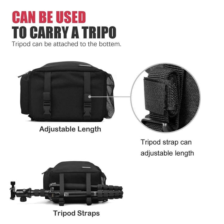 Cwatcun D17 Camera Shoulder Crossbody Backpack