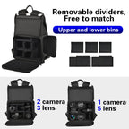 Cwatcun D79 Camera Backpack Multi-Functional Camera  Dual Shoulders Bag, 40.5 x 28 x 17.5cm Small, 43.5 x 30.5 x 18cm Large