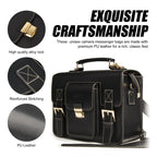 Cwatcun D83 Vintage Small Camera Case Leather Camera Messenger Bag, 24 x 17 x 12cm, 30 x 21.5 x 12.5cm