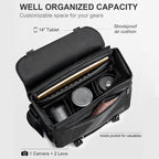 Cwatcun D85 Camera Bag Side Quick Access Camera Messenger Case Waterproof Bag, 30 x 15 x 24cm Small, 32 x 14 x 24cm Medium, 36.5 x 17 x 26cm Large, 40 x 17 x 30cm XL
