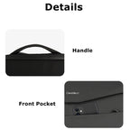 Cwatcun D89 Camera Backpack Waterproof Leather Film 15.6 Laptop Sleeve Bag, 43.5 x 33 x 22.5cm
