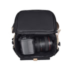 Cwatcun D90 Contrast Color Single Shoulder Camera Bag Outdoor Camera Bag Professional Crossbody Handbag, 22 x 15 x 18.5cm Small, 27 x 17 x 18.5cm Medium, 30.5 x 19 x 20cm Large