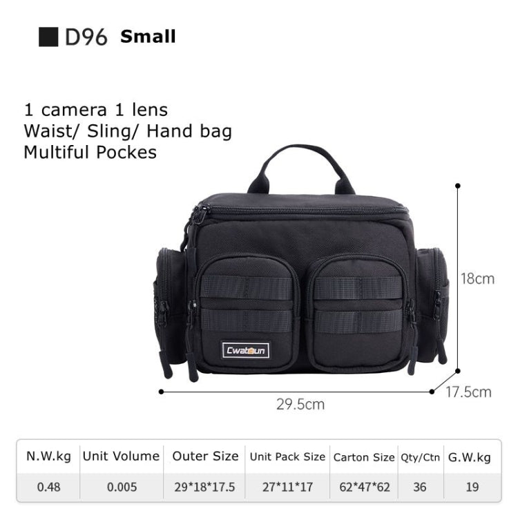 Cwatcun D96 Waist Camera Bag Sling Shoulder Camera Bag, 29.5 x 17.5 x 18cm, 40 x 20 x 22cm