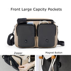 Cwatcun D99 Contrast Color Single Shoulder Camera Bag Outdoor Camera Bag Professional Crossbody Handbag, 25.5 x 10.5 x 18cm Medium, 32.5 x 14.5 x 21.5cm Large