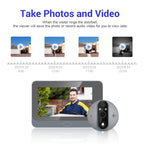 ESCAM C87 1080P 4.3 inch Smart WiFi Digital Door Viewer Supports Wide-Angle PIR & Night Vision & Dingdong Photo, C87