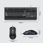 AULA AC106 USB Port Wired Keyboard Mouse Set, AC106