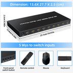 NK-E80 4K 30Hz 8 In 1 Out HDMI 8-way Screen Splitter KVM Switch, EU Plug, US Plug, UK Plug, AU Plug