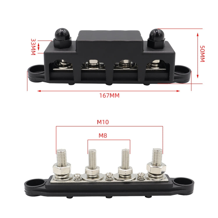 CP-4017 M10+M8 Power Distribution Block Terminal Studs with Terminals, CP-4017